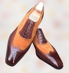 Spectator Shoes, Suede Dress Shoes, Formal Dress Shoes, Quality Leather Boots, Custom Design Shoes, Leather Formal Shoes, Brown Dress Shoes, Wingtip Oxford, Italian Shoes