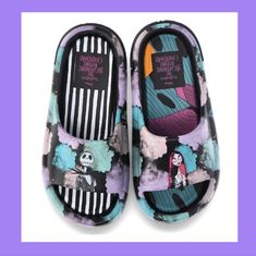 Nwt. Womens Size 9. Multi Color. Jack Skellington And Sally, The Nightmare Before Christmas Jack, Sally Nightmare, Tim Burton Films, Nightmare Before Christmas Jack, Cute Sneakers, Halloween Magic, Jack And Sally, The Nightmare Before Christmas