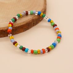 Material: Glass/Colored Glaze Color: GZ-B23072201A Fashion Element: Round, Polka Dot, Ring Style: Bohemian Colorful Beaded Bohemian Stretch Bracelet, Colorful Bohemian Beaded Stretch Bracelet, Bohemian Multicolor Stretch Bracelet For Jewelry Making, Bohemian Bangle Stretch Bracelet For Summer, Spiritual Multicolor Beaded Bracelets For Summer, Eclectic Beaded Bracelets With Colorful Beads For Festivals, Colorful Beaded Bohemian Friendship Bracelets, Bohemian Beaded Colorful Friendship Bracelets, Eclectic Colorful Beaded Bracelets For Festivals