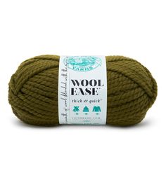 wool ease yarn in olive green