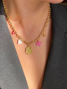 Dainty Charm Necklace, Custom Charm Necklace, Artsy Jewelry