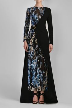 Description Black Column, Long dress Fitted, Long Sleeves Closed neckline Tulle, Beading, Crepe Dry Clean Evening Dress RTWSS23-DR-55INDIGO34 Saiid Kobeisy, Black Fr, Half Jacket, Beaded Tulle, Ladies Gown, Long Black Dress, Draped Dress, Dress Size Chart, Beaded Dress