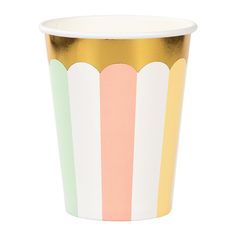 Pastel Celebrations Hot/Cold Cups 9Oz., Foil 8ct by Creative Converting Ice Cream Decorations, Pastel Party, Pastel Balloons, Ice Cream Social, Drinking Party, Ice Cream Birthday, Pastel Paper, Pastel Stripes, Disposable Cups