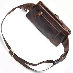 100% Genuine Leather Waist Belt Chest Bag – Boho Living Room Waist Pack Men, Leather Waist Pack, Waist Bag Leather, Girls Messenger Bag, Purse Trends, Men Waist, Back Bag, Handbags Casual, Phone Bags