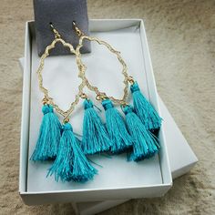 Only 2 Pairs Available. Price Is Firm, After Posh Take 20%, This Is My Cost. Gorgeous Silver Grey Tassel With Moroccan Style Gold Top Earrings. See Photos For Size With Ruler. I Have Teal Color Ones As Well. New With Tags. Gift Boxed As Shown I Gift Wrap Free, Just Ask ! Thanks For Looking ! Please Feel Free To Ask Any Questions, Anytime. Bundle & Save ! Blue Tasseled Jewelry As Gift, Blue Tassel Jewelry Gift, Blue Tasseled Jewelry For Gift, Blue Tassel Jewelry As Gift, Blue Dangle Tassel Earrings For Gift, Blue Dangle Tassel Earrings As Gift, Blue Tassel Drop Earrings For Gift, Elegant Turquoise Tassel Earrings For Gifts, Elegant Blue Tassel Earrings As Gift