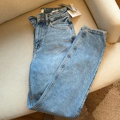 H&M High Waist Mom Jean Size 2. Nice Quality Denim For The Price. Never Worn. Light/Medium Wash. Trendy H&m Jeans For Fall, H&m Denim Blue Jeans For Spring, H&m Spring Denim Blue Jeans, Spring H&m Denim Blue Jeans, H&m Light Wash Denim Jeans, H&m High Rise Jeans For Fall, H&m Light Wash Jeans For Spring, H&m Trendy Medium Wash Jeans, H&m Mid-rise Jeans For Spring