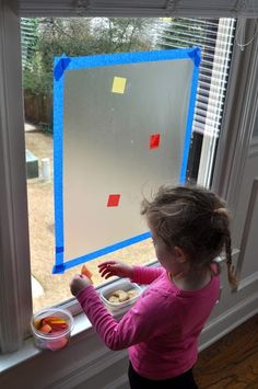 Keeping Toddlers Busy (Not Destroying Your House) Rainy Day Fun, Rainy Day Activities, Crafty Kids, Busy Toddler, Toddler Fun, Contact Paper, Indoor Activities, Stained Glass Window, Craft Activities For Kids