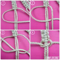 instructions to crochet the knot for a scarf