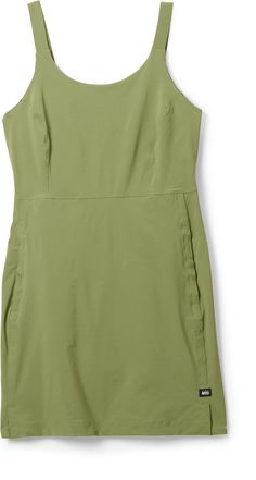 Looking for a versatile fitness dress with tons of stretch? We designed the REI Co-op Active Pursuits dress just for you  with tons of pocket storage and a bathroom-friendly bodysuit liner. Rei Store, Hiking Dress, Pocket Storage, Bodysuit Top, Rei Co-op, Top Fabric, Active Women, Petite Size, Fitted Dress