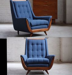 two pictures of the same chair in different positions