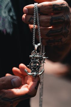 You've been floating in one place long enough. It's time to move again, come what may. Take time to reminisce on where you've been but set your eyes on where you're going next in this intricately detailed stainless-steel chain. It's time; anchors aweigh. • Hand forged in stainless steel• Item is handcrafted and designed• Comes with 26-inch stainless-steel chain• Lifetime warranty Silver Anchor-shaped Metal Jewelry, Spiritual Stainless Steel Nickel-free Jewelry, Gunmetal Stainless Steel Jewelry With Lobster Clasp, Spiritual Metal Jewelry With Silver Chain, Spiritual Stainless Steel Jewelry With Lobster Clasp, Silver Anchor-shaped Jewelry In Metal, Silver Anchor Shaped Metal Jewelry, Spiritual Stainless Steel Chain Necklace, Gift Compass Design Stainless Steel Necklace