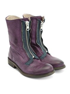 Keaton (Purple). Sure they're men's boots but I have big feet. And what man needs purple boots??? Playing Footsie, Purple Boots, Fluevog Shoes, John Fluevog, Funky Shoes, Unique Shoes, Leather Boot, Boot Bag, Shoes Shop