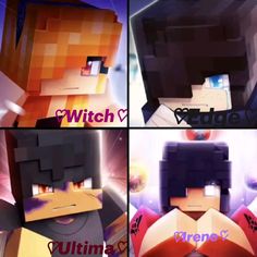 four different minecraft characters with the same name