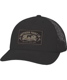 The Southern Trucker Hat by Southern Point Co. OSFA Southern Hats Men, Classic Black Snapback Hat With Short Brim, Classic Black Trucker Hat With Flat Brim, Black Vintage Snapback Hat With Short Brim, Vintage Black Hat For Outdoor, Vintage Black Snapback Hat With Short Brim, Vintage Black Baseball Cap With Short Brim, Vintage Black Cap, Black Vintage Trucker Hat With Flat Brim