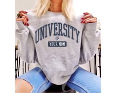 Custom College Sweatshirt,Custom University Sweatshirt,Custom College T-Shirt,Personalized College Shirt,Custom Design University Tshirt FREE SHIPPING All items are made to order and there are no returns on merchandise. Please be sure to double check your order before placement, and see sizing chart and size recommendations to find the best fit for you! Ideal for any situation, this UNISEX heavy blend crewneck sweatshirt is pure comfort. These garments are made from polyester and cotton. This co Senior Sweatshirts, Hamptons New York, New York Sweatshirt, Outer Banks North Carolina, Beach Sweatshirt, School Sweatshirts, Beckham Jr, University Sweatshirts, College Sweatshirt