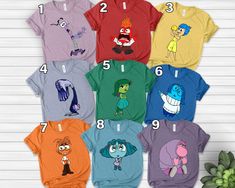 Inside Out 2 Shirt, Inside Out Characters Tshirt, Inside Out Group Matching, Inside Out 2 Family Party, Halloween Matching Costume NFUB03 👏CONGRATULATIONS You have found an online shop with reasonable prices, amazing quality, and fast shipping  We offer shirts for VACATIONS, HOLIDAYS, EVENTS, FAMILY REUNIONS, BIRTHDAYS, MOTHER'S DAY, FATHER'S DAY, GRADUATIONS, FUNNY T-SHIRTS as well as CUSTOM T-SHIRTS.  💖Description💖  --About this T-shirt--  👉Our Adult Unisex T-Shirt brand is BELLA CANVAS Av Fun Character Print T-shirt For Fan Conventions, Fun Cartoon Print Tops For Fan Conventions, Fandom Character Print Tops For Fan Conventions, Short Sleeve Cartoon Print Fandom Tops, Fan-themed Short Sleeve Tops, Funny Multicolor Tops With Character Print, Halloween Fandom Tops For Fan Merchandise, Crew Neck Tops For Halloween Fan Conventions, Crew Neck Tops For Halloween And Fan Conventions