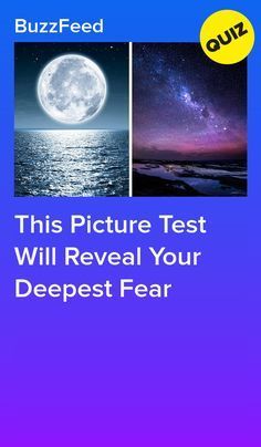 the text reads,'this picture test will reveal your deepest fear'and an image of