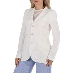 Polo Ralph Lauren Ladies Outerwear. Fashion category: Blazers. SKU: 211793197001. Color: White. Polo Ralph Lauren White Blazer Jacket. Polo Ralph Lauren blazer features a front button fastening, long sleeves with buttoned cuffs, a chest slip pocket, 3 front flap pockets, classic collar and a regular fit. Ralph Lauren Womens Clothing, Ralph Lauren Blazer, Polo Ralph Lauren Women, Women's Blazers, Instagram Outfits, Lauren White, Womens Blazers, Jacket Brands, White Jacket