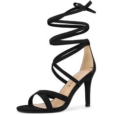 Shop Allegra K for elegant cross strap lace up stiletto high heel sandals you are looking for, get more women's stiletto heel for yourelf. Order now! Free Returns! Crop Top And Denim Shorts, Heels Sandals Black, Womens Heels Stilettos, Lace Up High Heels, High Heels Sandals, Womens Stilettos, Strappy Sandals Heels, Open Toe Shoes, Black Sandals Heels