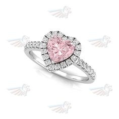 "Engagement Proposal Bridal Ring, Pink Heart Halo Set Diamond Ring, Daily Wear Ring, Women's Ring, Solitaire With Accent Ring, Gift For Her Specification:- Stone Details :- *Diamond Material : Cubic Zirconia ( CZ ) *Total Diamond Weight : 1.68 CT ( Approx. ) *Center Diamond Shape : Heart Cut  *Center Diamond Dimension : 7.00 MM *Center Diamond Weight : 1.25 CT *Side Diamond Dimension :  1.40, 1.60 MM  *Side Diamond Weight : 0.43 CT *Diamond Color : Pink, White *Diamond Clarity : VVS *Making Process: Handmade by our Experienced Staff. *Stamp: Our All Rings Stamped According to metal Purity (925 SIL/10K/14K Gold). Customization:- *Buyer can Request change of rhodium color in 925 Silver Jewelry (No additional Charge). *In Gold (10K, 14K, 18K) buyer can change gold color (White, Rose, Yellow). Ring Daily Wear, Heart Halo, Engagement Proposal, Dream Gift, Halo Setting, Proposal Engagement, Pink Ring, 925 Silver Jewelry, Bridal Ring