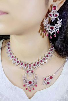 Indian Kundan Choker Necklace Set with AD Earrings American Diamond CZ Stones | eBay Ad Earrings, Kundan Choker Necklace, Earrings Matching, American Diamond Necklaces, Kundan Choker, Choker Necklace Set, Silver Plated Jewelry, American Diamond, Cz Diamond