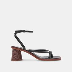 BANITA SANDALS BLACK LEATHER – Dolce Vita Wide Sandals, Feminine Details, Black Leather Heels, Sandals Black, On Repeat, Designer Heels, Black Sandals, Recycled Materials, Leather Heels