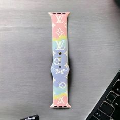 Tie-Dye/Ombre Design LV Silicone Apple Watch Bands – Nails + Style Under Wraps Iphone Wallpaper Kate Spade Backgrounds, Light Ombre, Damaged Nails, Ombre Design, Apple Watches, Silicone Watch Band, Keychain Wallet, Lv Monogram, Tie And Dye