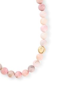 Beautiful pink and gold beads make up this beautiful single strand necklace from Deborah Grivas. Finished with a gold toggle closure, it's designed to rest elegantly at the collarbone. We love it styled with a cardigan in a similar shade and a pair of trousers for a sophisticated look. Feminine Single Strand Round Beads Jewelry, Feminine Single Strand Jewelry With Round Beads, Elegant Pink Beaded Bracelets With Gold Beads, Pink Elegant Single Strand Beaded Bracelets, Elegant Pink Single Strand Beaded Bracelets, Elegant Pink Beaded Necklace With Gold Beads, Elegant Pink Necklaces With Gold Beads, Elegant Pink Necklace With Gold Beads, Valentines Frames