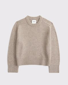 Women's The A&F Madeline Crew Sweater | Women's Tops | Abercrombie.com Sleep Shoes, Abercrombie Sweater, Aerie Sweater, Boston Shearling, Birkenstock Boston Shearling, Denim Bottoms, Minimal Wardrobe, Fall And Winter Outfits, Basic Sweaters