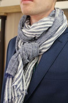 Soft cotton and linen men's scarves add a lightweight statement. Scarves In Summer, Wraps Ideas, Luxurious Clothes