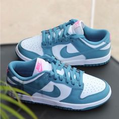 Available In Size 6 Comes In Box In Excellent Condition, Brand New Teal Nike Shoes, Cute Dunks, Everything Blue, Shoe List, Dunks Shoes, Blue Nike Shoes, Wmns Dunk Low, Nb Shoes, Dunk Lows