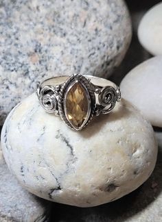 These rings are old store stock- unworn. They are top quality vintage citrine set in .925 sterling silver. Citrine is thought to enhance confidence and happiness. The front of the ring is 1/2 of an inch tall. This retailed at $56. It comes in a tiny ring box. Vintage Sterling Silver Birthstone Ring For Anniversary, Spiritual Citrine Rings For Anniversary, Amber Topaz Ring In Sterling Silver For Anniversary, Vintage Topaz Rings For Anniversary, Vintage Sterling Silver Crystal Ring For Anniversary, Vintage Sterling Silver Topaz Ring With Accent Stones, Vintage Sterling Silver Topaz Promise Ring, Vintage Sterling Silver Birthstone Ring, Vintage 925 Stamped Crystal Ring For Anniversary