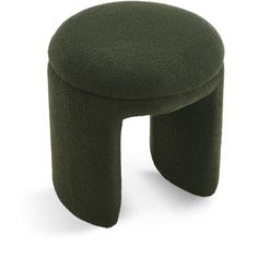 a small stool made out of green wool