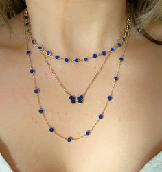 Disc Station Necklace 14k Yellow Gold 4mm Mother Of Pearl Malachite Turquoise Lapis Lazulie Lobster clasp Station Necklace, Lapis Lazuli, Lobster Clasp, Mother Of Pearl, Onyx, Yellow Gold, Turquoise, Yellow, Gold