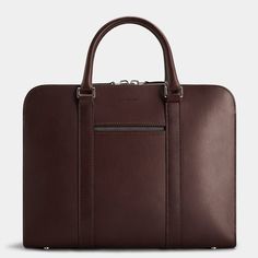 Palissy Slim Leather Briefcase | Carl Friedrik™ Modern Briefcase, Leather Briefcase Bag, Leather Briefcase Men, Briefcase For Men, Personal Portfolio, Mens Leather Bracelet, Mens Leather Bag, Leather Briefcase, Tote Bag Leather