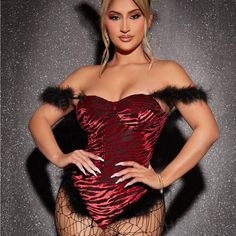 Super Cute And Stylish Ships In 5-10 Business Days Chic Party Corset With Lined Body, Club Bodycon Bodysuit, Club Bodysuit With Lined Body, Flirty Fitted Bodysuit For Party, Fitted Party Bodysuit With Boning, Stretch Corset For Party, Stretch Party Corset With Lined Body, Stretch Corset With Lined Body For Party, Flirty Red Fitted Bodysuit