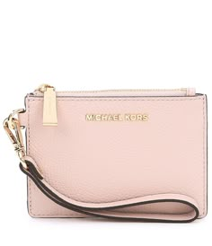 From Michael Kors, the Mercer Small Coin Purse features:Pebble leatherGold-tone hardwareZip closureSlit pocket insideBack slit pocket, 2 card slots and ID window outsideApprox. 5.125" W x 3.625" H x 0.5" DImported. Trendy Purses, Cheap Purses, Michael Kors Mercer, Popular Handbags, Small Coin Purse, Cute Handbags, Cheap Handbags, Michael Kors Wallet, Cute Purses