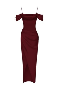 Red Gala Dresses Off Shoulder, Ruched Burgundy Dress, Luxury Silk Satin Evening Dress, Red Satin Dress Long Off The Shoulder, Bordeaux Cocktail Dress, Off The Shoulder Cowl Neck Satin Dress, Burgundy Dress Formal Midi, Maroon Long Dress Off Shoulder, Off The Shouder Red Dress