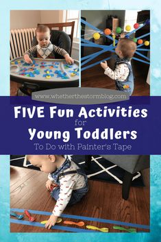 five fun activities for young toddlers to do with painters tape