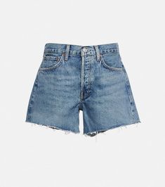 Parker high-rise denim shorts Style Inspiration Spring Summer, Lady Jacket, Recruitment Outfits, Mid Rise Denim Shorts, Black Leather Shorts, Smart Shorts, Suede Shorts, High Rise Denim Shorts, Denim Cutoffs