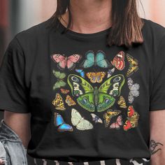 Stylish Vintage Butterfly shirt,Cottagecore Aesthetic tshirt,butterfly t-shirt,Vintage Butterfly Top,Nature-Inspired Shirt,Boho Butterfly. You've now found the staple t-shirt of your wardrobe. It's made of 100% ring-spun cotton and is soft and comfy. The double stitching on the neckline and sleeves add more durability to what is sure to be a favorite!   * 100% ring-spun cotton * Sport Grey is 90% ring-spun cotton, 10% polyester * Dark Heather is 65% polyester, 35% cotton * 4.5 oz/yd² (153 g/m²) Aesthetic Tshirt, Boho Butterfly, Butterfly T Shirt, Butterfly Shirt, Butterfly Shirts, Butterfly Top, Cottagecore Aesthetic, Vintage Butterfly, Shoulder Taping