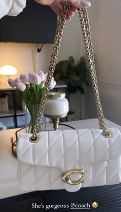 Baddie Purses, White Coach Bag, Soft Lifestyle, Fashion Purses, Coach Tabby, Summer Items, Luxury Bags Collection, Purse Essentials, Earthy Outfits