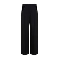 These Mugler black viscose pants blend elegance with contemporary style, presenting a straight silhouette complemented by a hook and zip closure. Unique cut-out details on the front pockets enhance their modern aesthetic, while central creases and a welt pocket on the back contribute to their sophisticated look.

- Composition: 70% Viscose, 30% Virgin Wool  
- Features: Belt loops, straight hem Luxury Work Pants With Belt Loops, Luxury Black Pants With Multiple Pockets, Luxury Tailored Pants With Concealed Fly, Luxury Slim Fit Pants With Belt Loops, Luxury Fitted Work Pants With Belt Loops, Luxury Black Pants With Belt Loops, Mugler Pants, Mugler Black, Made In Ukraine