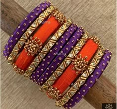 Embroidery Bangle Designs, Tread Bangles Silk, Tread Bangle Designs, Silk Thread Bangle Designs, Aari Bangle Design, Aari Work Bangles Designs, Silk Tread Bangals Design, Silk Thread Kundan Bangles