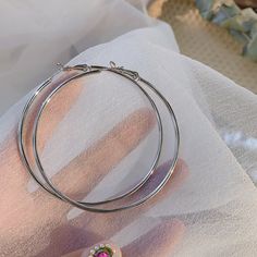 Material: Alloy Fashion Element: Metal, Geometry Female Earrings, Vintage Rose Gold, Big Hoop Earrings, Birthday Jewelry Gift, Chain Anklet, Earring Type, Style Korean, Hello Dear, Metal Style