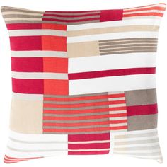 a multicolored pillow on a white background