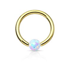 PRICES MAY VARY. STYLE: Synthetic Opal Captive Bead Ring MATERIAL: 316 surgical steel and synthetic opal GAUGE/BAR THICKNESS: 16GA (1.2mm) DIAMETER LENGTH: 5/16" (8mm) BALL SIZE: 3mm Captive Bead Ring, Body Jewelry Piercing, Synthetic Opal, Ring Black, Beaded Rings, Black Rings, Piercing Jewelry, Body Jewelry, Opal