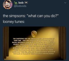 the simpsonss'what can you do? loonyy tunes text on a plaque