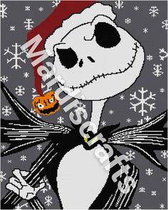 the skeleton is wearing a santa hat and holding a pumpkin