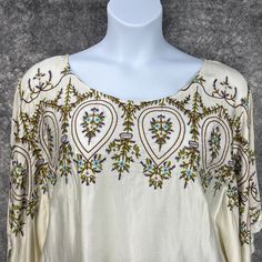 I just added a new item to eBay, Free People Shirt Women Medium Off White Embroidered Lace Kimono Sleeve Crop TAG! #eBay #eBaySeller Embroidered Long Sleeve T-shirt For Summer, Crew Neck Blouse With Floral Embroidery, Embroidered Crew Neck Blouse, Cream Floral Embroidered Summer Tops, Cream Crew Neck Top For Vacation, Spring Tunic Top With Intricate Embroidery, Casual Floral Embroidered Tunic Top, Casual Fitted Embroidered Top With Intricate Embroidery, Fitted Casual Top With Intricate Embroidery